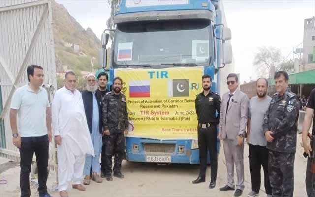 ٹرانسپورٹ انٹرنیشنل روٹس کنونشن کے تحت سامان کا پہلا ٹرک روس سے پاکستان پہنچ گیا