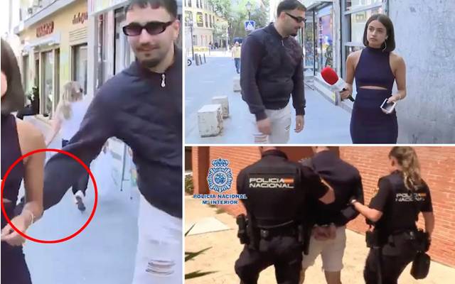  لائیو ٹیلی ویژن رپورٹ کے دوران خاتون صحافی کو جنسی ہراساں کرنے والے شخص کو گرفتار کر لیا گیا۔ سپین میں اس واقعے کی شدید الفاظ میں مذمت کی جا رہی ہے۔