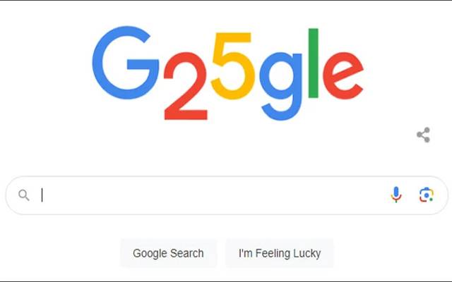 دنیا کا معروف ترین انٹرنیٹ سرچ انجن گوگل 25 برس کا ہو گیا۔ گوگل ڈوڈل جو اہم مواقع پر تبدیل ہوتا نظر آتا ہے، آج اپنی سلور جوبلی کے موقع پر بھی تبدیل ہو گیا۔