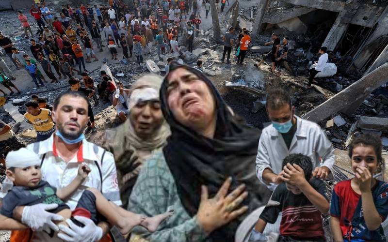 اسرائیل نے قیامت برپاکردی،اسپتال پربمباری،800فلسطینی شہید ہوگئے