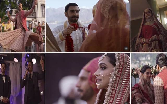  بھارتی اداکارہ دیپیکا پڈوکون اور اداکار رنویر سنگھ کی شادی کی ویڈیو  5 سال بعد پہلی بار منظر عام پر آگئی۔ 