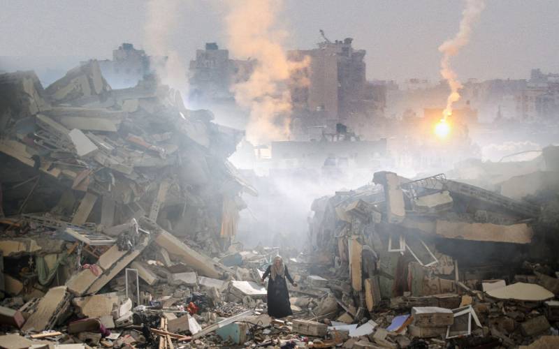 غزہ پر اسرائیل کی وحشیانہ بمباری،پناہ گزین کیمپ پرڈرون حملہ، 7 فلسطینی شہید 