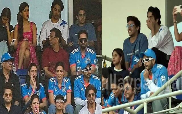 بھارت اور آسٹریلیا کے درمیان ہونے والے ورلڈ کپ 2023 کے آخری مقابلے میں ٹیم کی بدترین شکست پر بالی ووڈ ستاروں کی مایوس چہروں کے ساتھ بیٹھے تصاویر وائرل ہوگئی۔