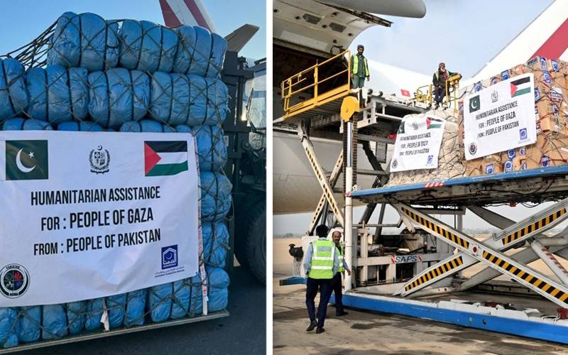 الخدمت فاؤنڈیشن: غزہ متاثرین کیلئے امدادی سامان کی چھٹی کھیپ مصر پہنچ گئی