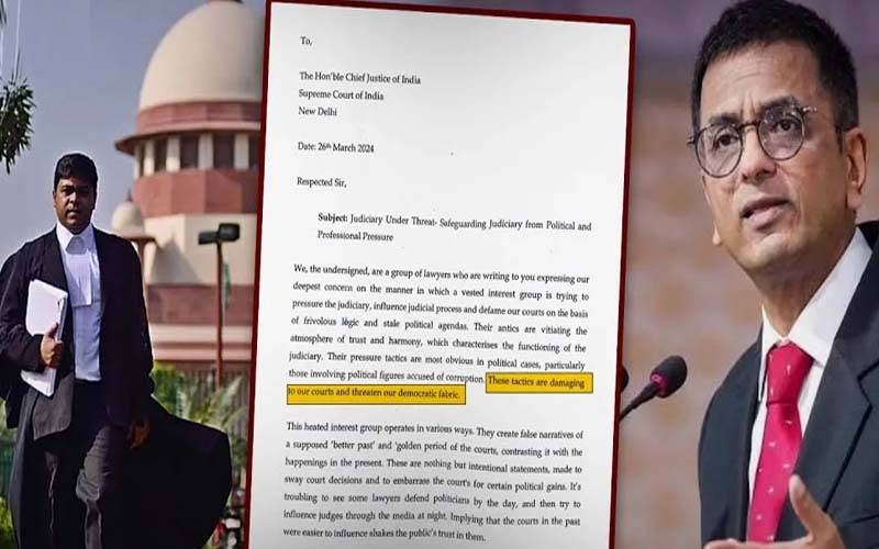بھارت میں بھی عدلیہ پر دباؤ کا الزام، 600 وکلا کا چیف جسٹس کو خط، متن بھی سامنے آ گیا