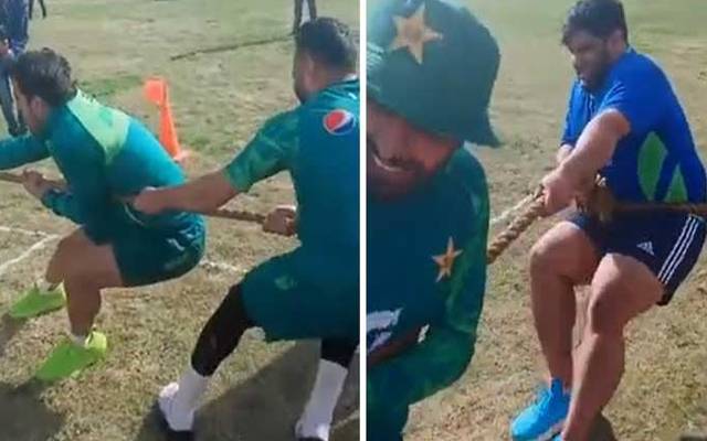  کاکول اکیڈمی میں پاکستان کرکٹ ٹیم کے کھلاڑیوں کے درمیان رسہ کشی کا مقابلہ ہوا جہاں اعظم خان سب کی توجہ کا مرکز بنے رہے۔ 