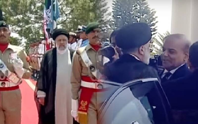 ایرانی صدر کی وزیراعظم ہاؤس آمد، پرتپاک استقبال، گارڈ آف آنر پیش کیا گیا