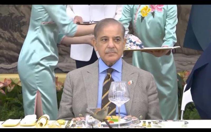 وزیراعظم شہبازشریف کے اعزاز میں چینی ہم منصب کی جانب سے پرتکلف ظہرانہ