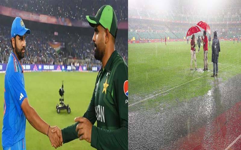 پاک بھارت میچ شروع ہونے سے پہلے بارش کی انٹری