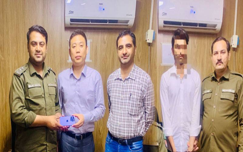  چینی باشندے کا موبائل فون چوری کرنے والا ملزم گرفتار 