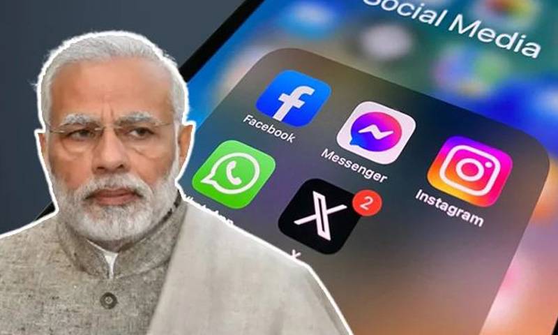  بھارت کا معروف شخصیات کے 8 ہزار سوشل میڈیا اکاونٹس بند کرنےکا حکم 