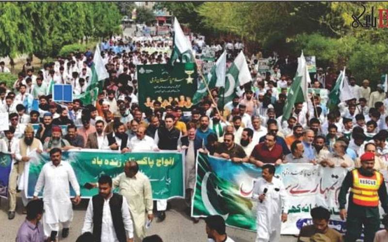 ملک بھر میں افواجِ پاکستان کی شاندار کامیابی پر یومِ تشکر، ریلیاں، نعرے اور جشن