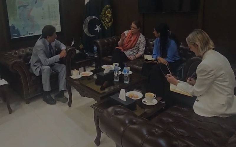 وزیر آبی وسائل سے برطانوی ہائی کمیشن کی سیاسی قونصلرکی ملاقات،آبی تعاون پر تبادلہ خیال