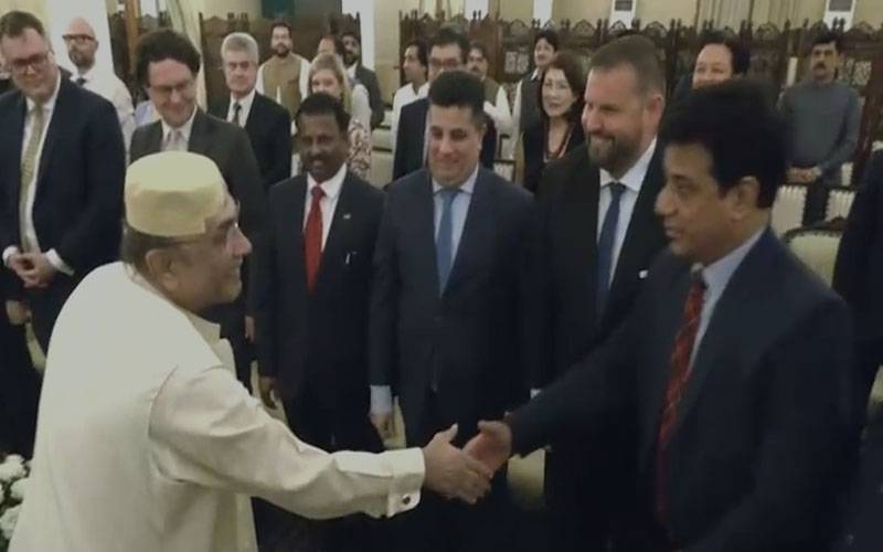 صدر مملکت آصف علی زرداری سے ایوانِ صدر میں مختلف ممالک کے سفراء کی ملاقات