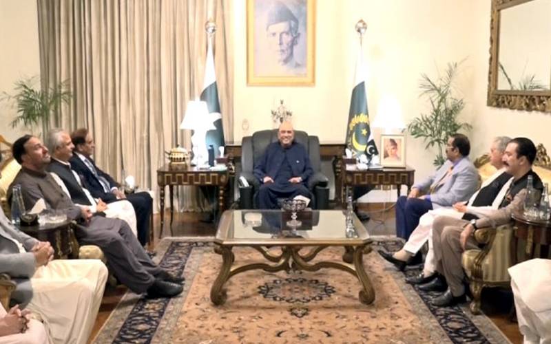 صدرآصف زرداری سے آزاد کشمیراسمبلی کے وفد کی ملاقات،اہم امور پر تبادلہ خیال