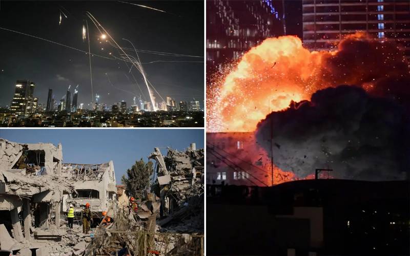 ایران کااسرائیل پر 100 میزائلوں سے  سب سے بڑا حملہ،17ہلاک،وسطی اسرائیل میں بجلی بند 