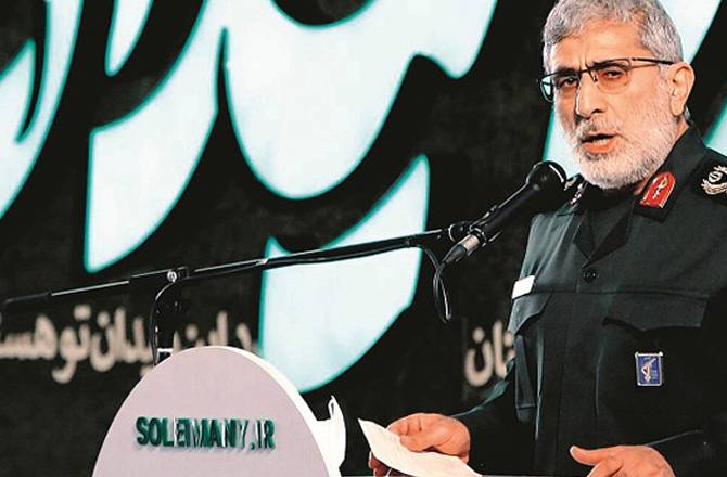 ایرانی  بریگیڈیئر جنرل اسماعیل قاآنی کی جشن کی ایک عوامی تقریب پہلی شرکت