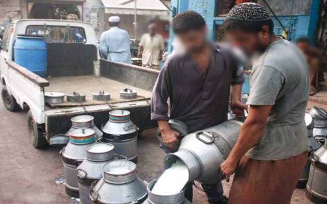 پنجاب فوڈ اتھارٹی کاخیابان سر سید میں دودھ کی دکان پر چھاپہ ، دو ہزار لیٹر ملاوٹی دودھ تلف