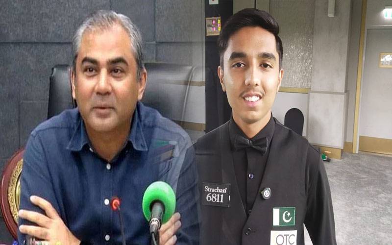 چئیرمین پی سی بی کی ورلڈ انڈر 17 سنوکر چیمپیئن شپ جیتنے پر حسنین اختر کو مبارکباد