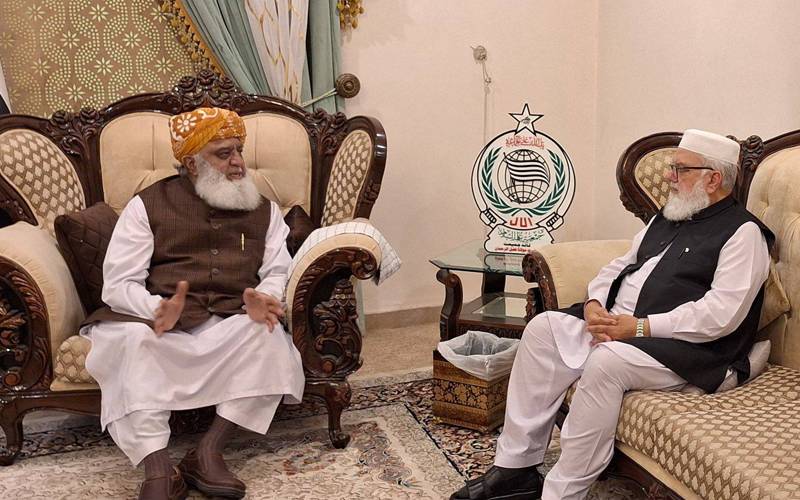مولانا فضل الرحمان سے لیاقت بلوچ کی ملاقات ،سیاسی صورتحال پر تبادلہ خیال