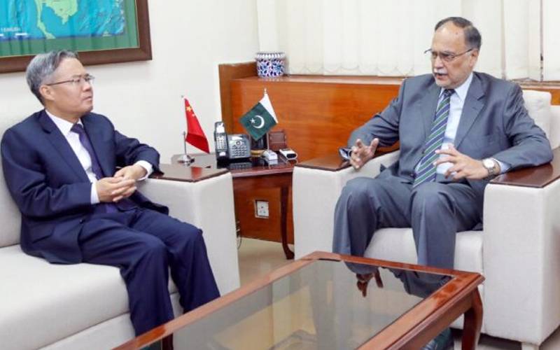 ‎وفاقی وزیر احسن اقبال سے چینی سفیر جیانگ زائیڈونگ کی اہم ملاقات