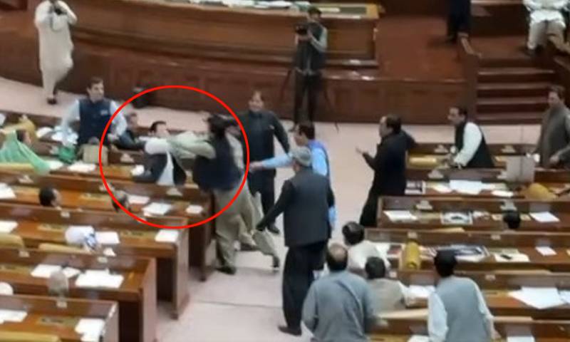 پنجاب اسمبلی اجلاس کے دوران خالد نثار ڈوگر کے تھپڑ کی گونج، ہاتھا پائی