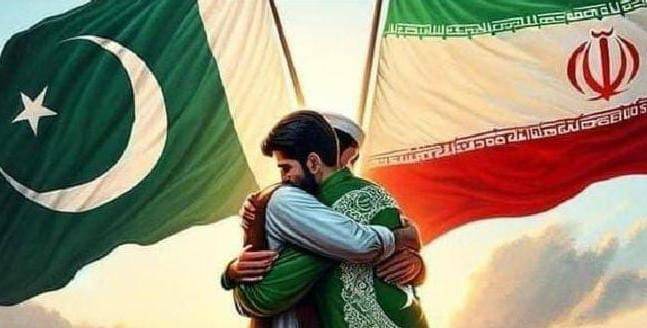 زنده باد دوستی پاکستان و ایران۔۔ہاتھوں میں ہاتھ، کندھے سے کندھا ملا کر