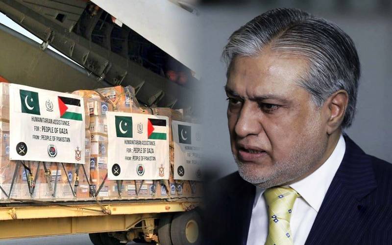 اسحاق ڈار آج غزہ کیلئےامداد بھیجنے کی تقریب میں شرکت کرینگے