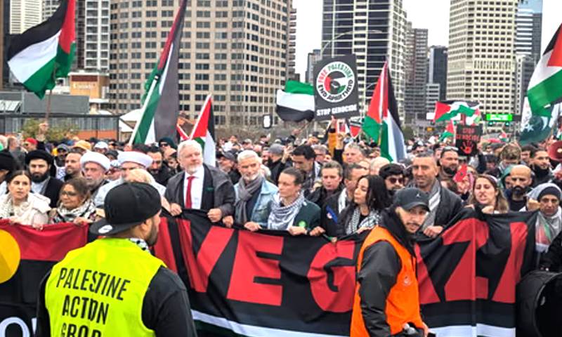 آسٹریلیا میں فلسطین کے حق میں احتجاجی مظاہرہ ،عوام کا سمندر اُمڈ آیا