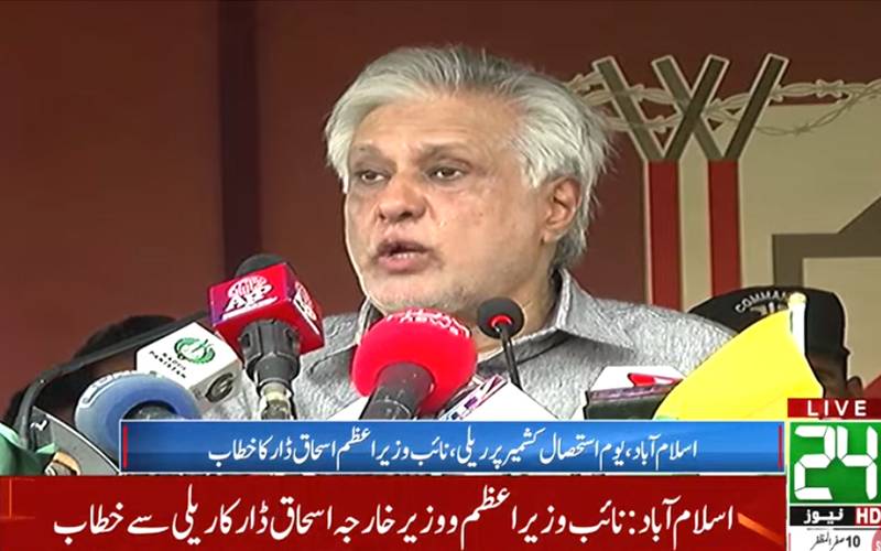بھارت سرینگر میں دہلی سے حکومت چلانا چاہتا ہے:اسحاق ڈار