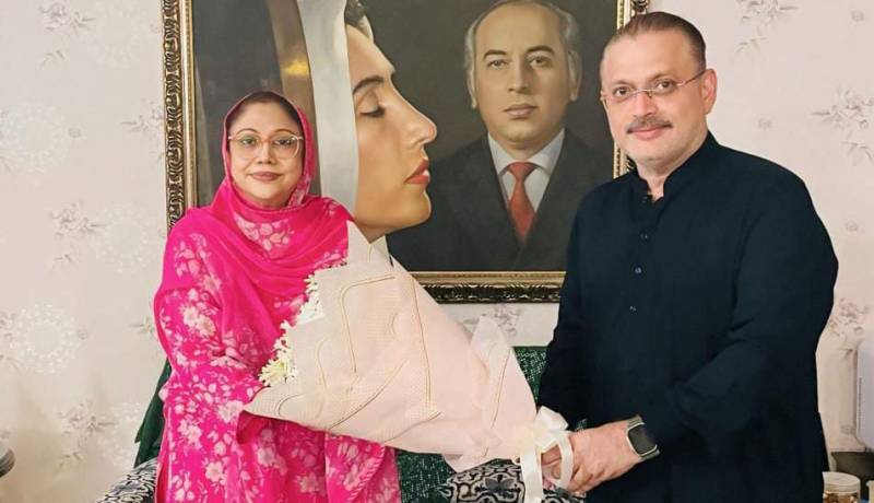  شرجیل انعام میمن کی فریال تالپور سے ملاقات،عمرہ کرنے پر مبارکباد دی