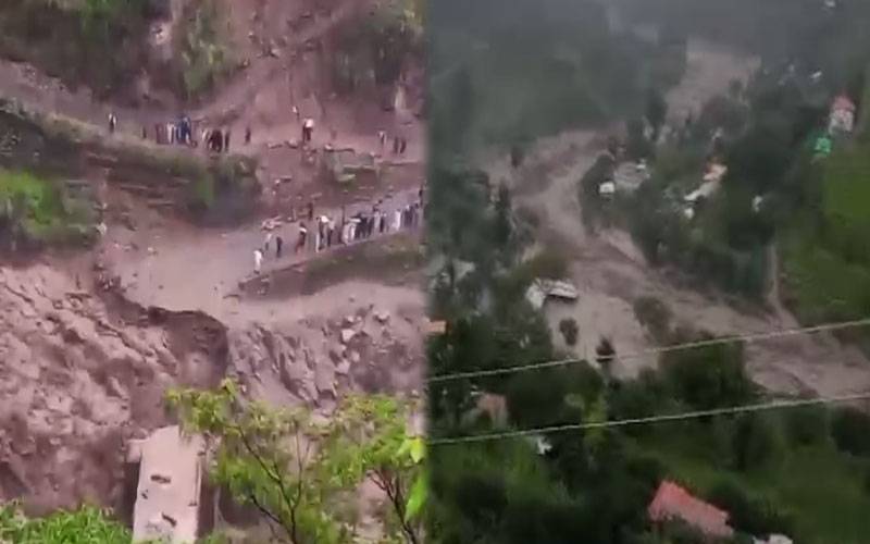 مظفرآباد؛موسلادھار بارشیں،کئی مقامات پر برساتی نالوں میں طغیانی,صادقہ پل کا بڑا حصہ تباہ