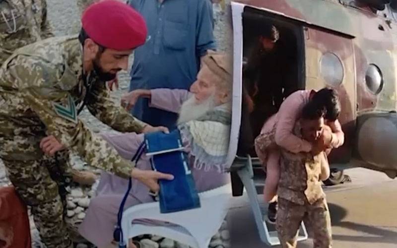 بونیر ؛پاک فوج کیجانب سے سیلاب سے متاثرہ علاقوں میں میڈیکل کیمپ کا انعقاد 