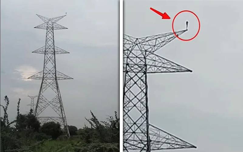 پسند کی شادی سے انکار، نوجوان بجلی کے گھمبے پر چڑگیا 