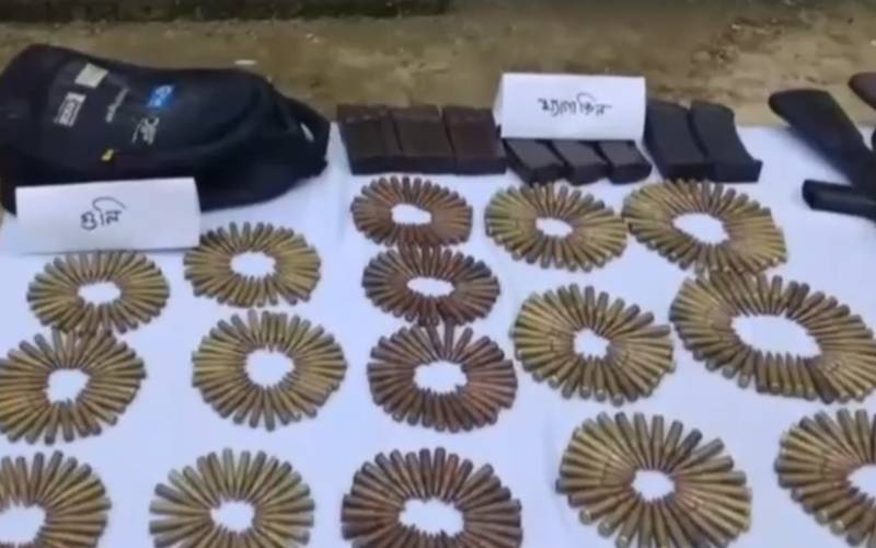 بنگلہ دیش :بی جی بی کی کارروائی ، تخریب کاری کیلئے ذخیرہ اسلحہ اور گولہ بارود برآمد 