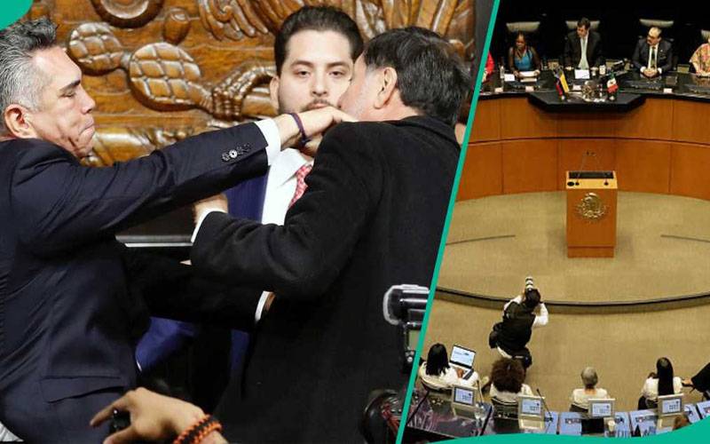 میکسیکو میں سینیٹ اجلاس میدان جنگ بن گیا، سینیٹرز میں مکے چل گئے 