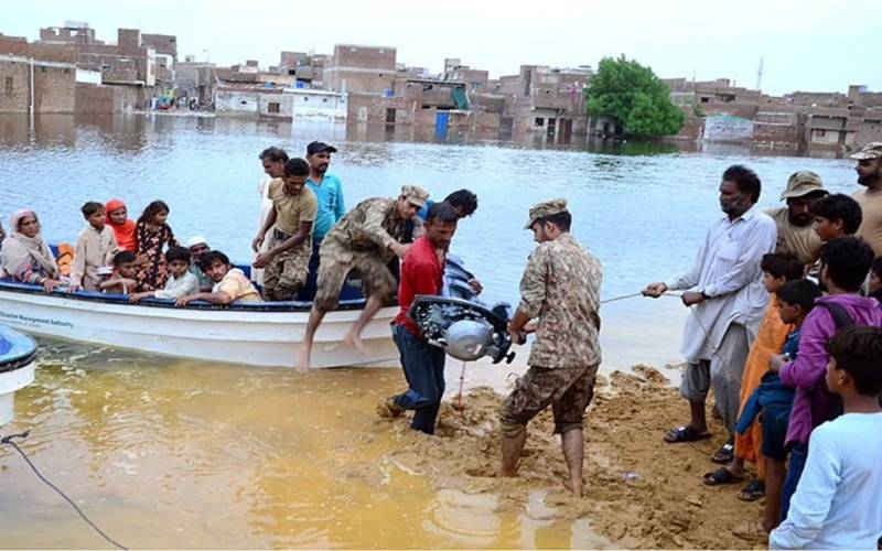 پاک فوج سیلابی علاقوں میں ریسکیو اور ریلیف سرگرمیوں میں مصروف