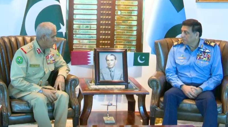بحرین کے چیف آف اسٹاف  کی پاک فضائیہ کےائیر چیف سے ملاقات،دفاعی تعاون بڑھانےپر گفتگو 