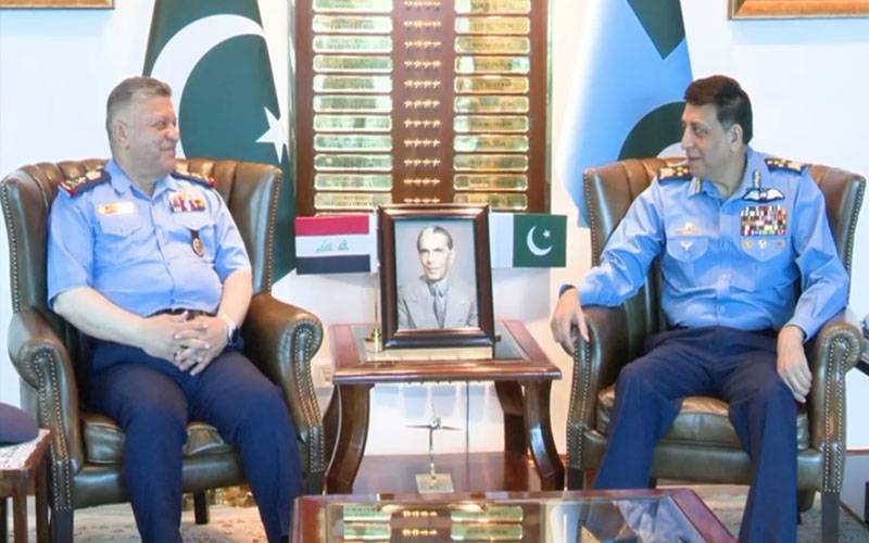 ایئر چیف مارشل ظہیر احمد بابر سے عراقی فضائیہ کے کمانڈر کی ملاقات،اہم امور پر بات چیت