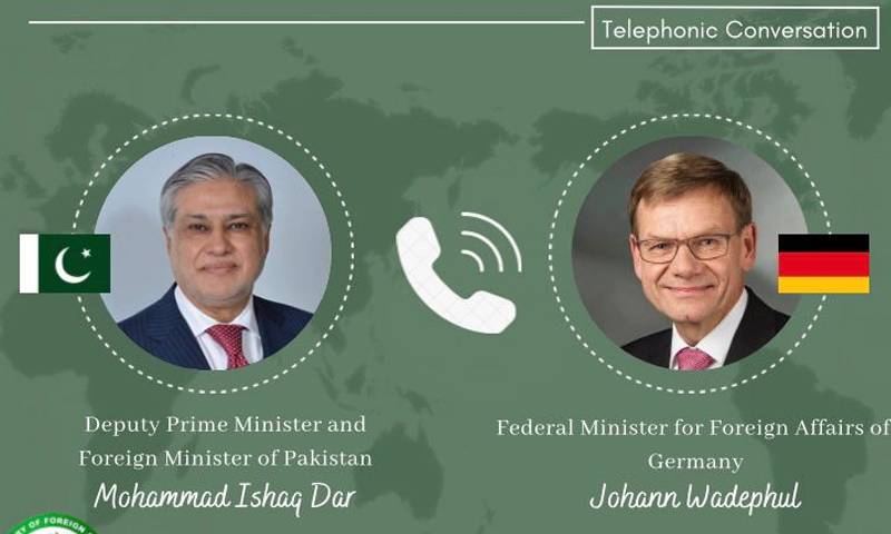 نائب وزیراعظم اسحاق ڈار سے جرمن وزیر خارجہ کا ٹیلی فونک رابطہ