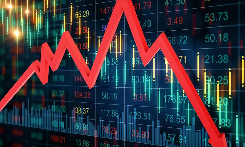 سٹاک مارکیٹ میں کاروبار کا منفی اختتام، ڈالر کی قدر میں معمولی کمی 