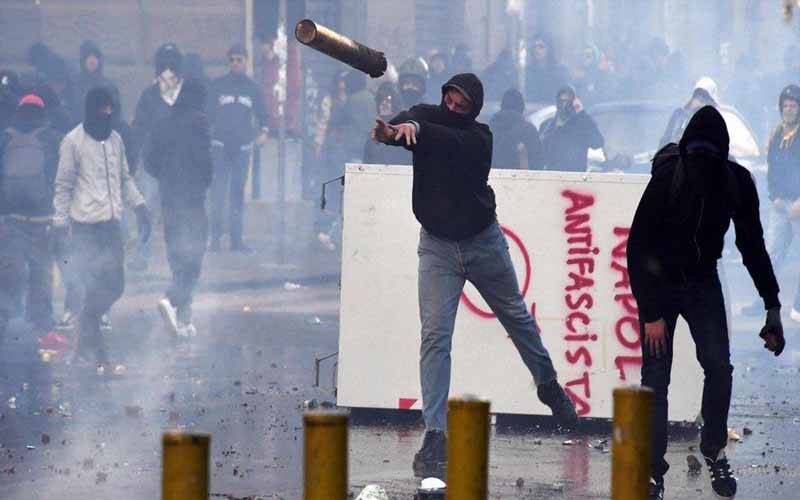 فلسطین کو تسلیم نہ  کرنے پر اٹلی میں فسادات پھوٹ پڑے،60 اہلکار زخمی،10مظاہرین گرفتار