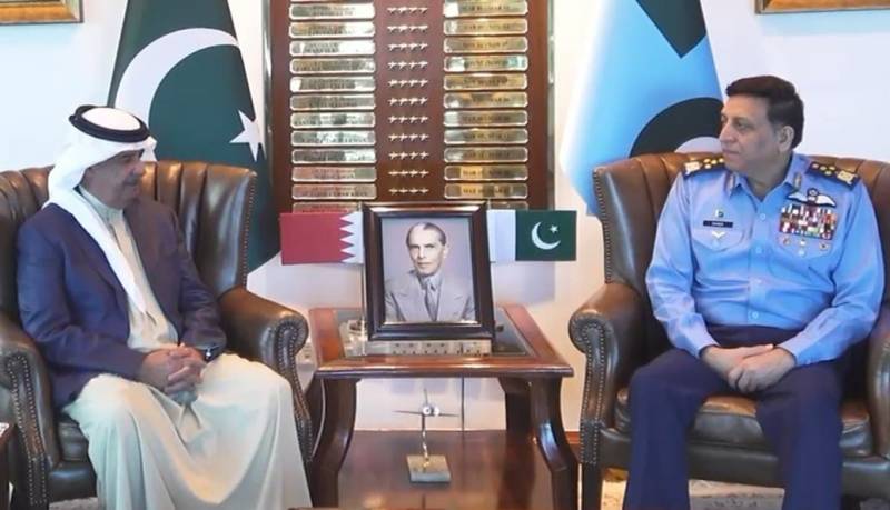 کمانڈر بحرین نیشنل گارڈ کا ایئر ہیڈ کوارٹرز اسلام آباد کا دورہ ،سربراہ پاک فضائیہ سے ملاقات،پائیدار دفاعی تعاون کے عزم کا اعادہ