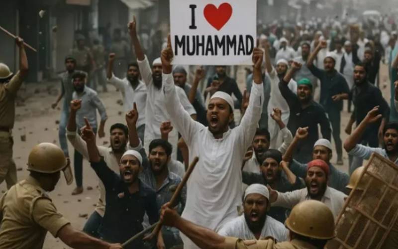 بھارت:’’I LOVE MUHAMMAD‘‘کہنے پر 20مسلمانوں پر مقدمہ،متعدد شہروں میں مظاہرے