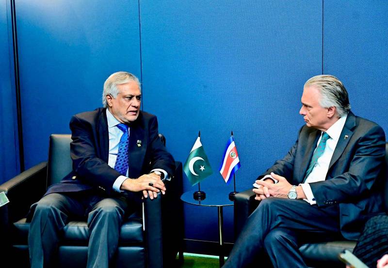  اسحاق ڈار کی کوسٹاریکا کے وزیرِ خارجہ سے ملاقات،دوطرفہ تعلقات مزید مستحکم بنانے پر اتفاق 