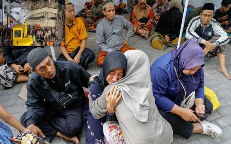 انڈونیشیا میں سکول گرنے سے ہلاکتوں کی تعداد 36 ہوگئی، ریسکیو آپریشن جاری 