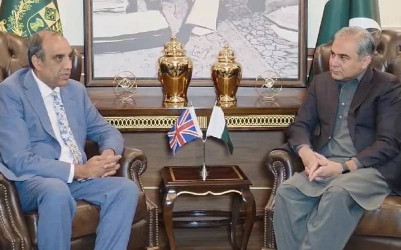  وزیر داخلہ  محسن نقوی سے برطانوی رکن پارلیمنٹ لارڈ شفق محمد  کی  ملاقات 