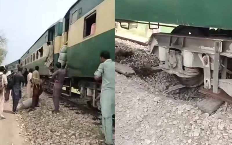 شکار پور:ریلوے ٹریک پر دھماکہ، جعفر ایکسپریس کی 4 بوگیاں پٹڑی سے اتر گئیں،4مسافر زخمی