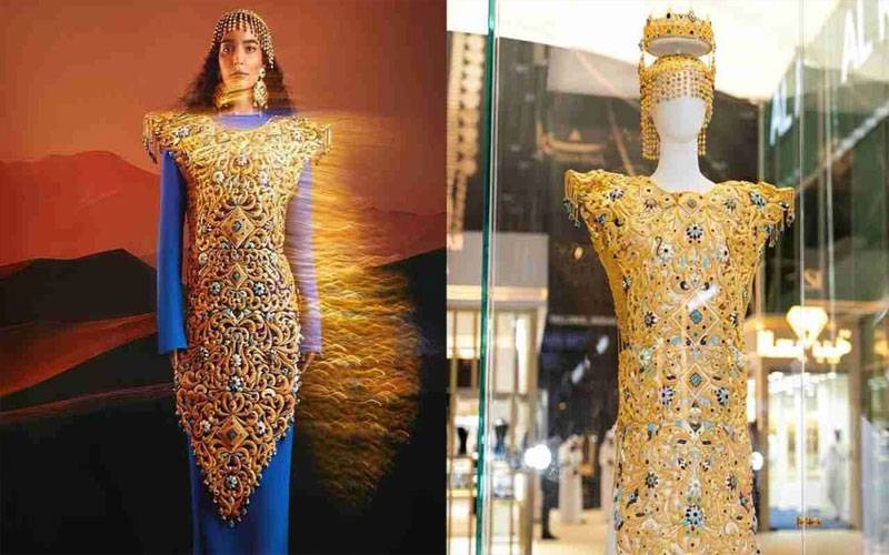 دبئی کے سنار نے 28 کروڑ روپے کا لباس تیار کرکے عالمی ریکارڈ قائم کر دیا