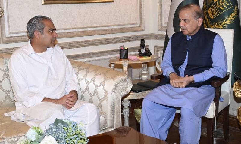وزیراعظم محمد شہباز شریف سے وزیر داخلہ محسن نقوی کی ملاقات 